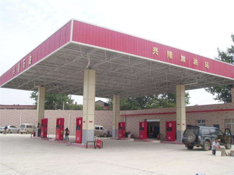 东乡县加油站钢结构网架案例9